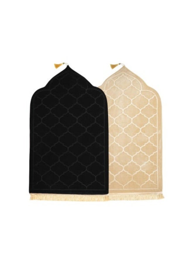 أكاليكس مجموعة من 4 سجادات صلاة، 70×110 سم، سطح مخملي مانع للانزلاق، سجادة صلاة إسلامية بتصميم قبة جديد، سجادة صلاة مبطنة سميكة، مناسبة للأطفال والرجال والنساء، هدية عيد، سجادة صلاة رمضان، متعددة الألوان - Image 5